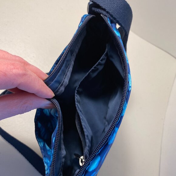 LeSportsac Crossbody Bag in Tulum (Blue Tie Dye) Pattern, Lightweight Travel - Picture 8 of 13